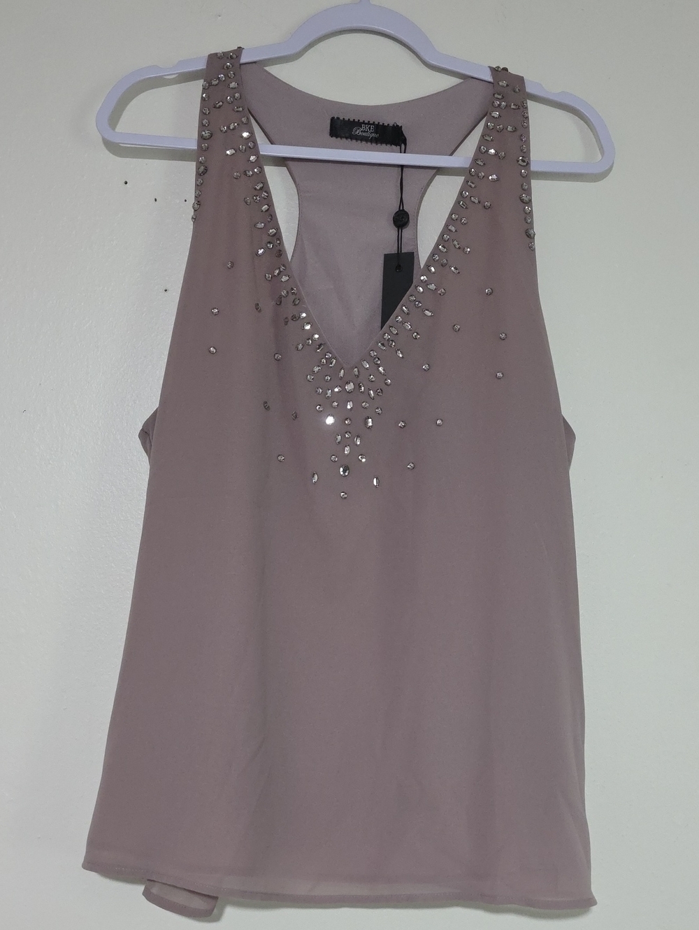 BKE Mauve Embellished V-Neck Camisole
